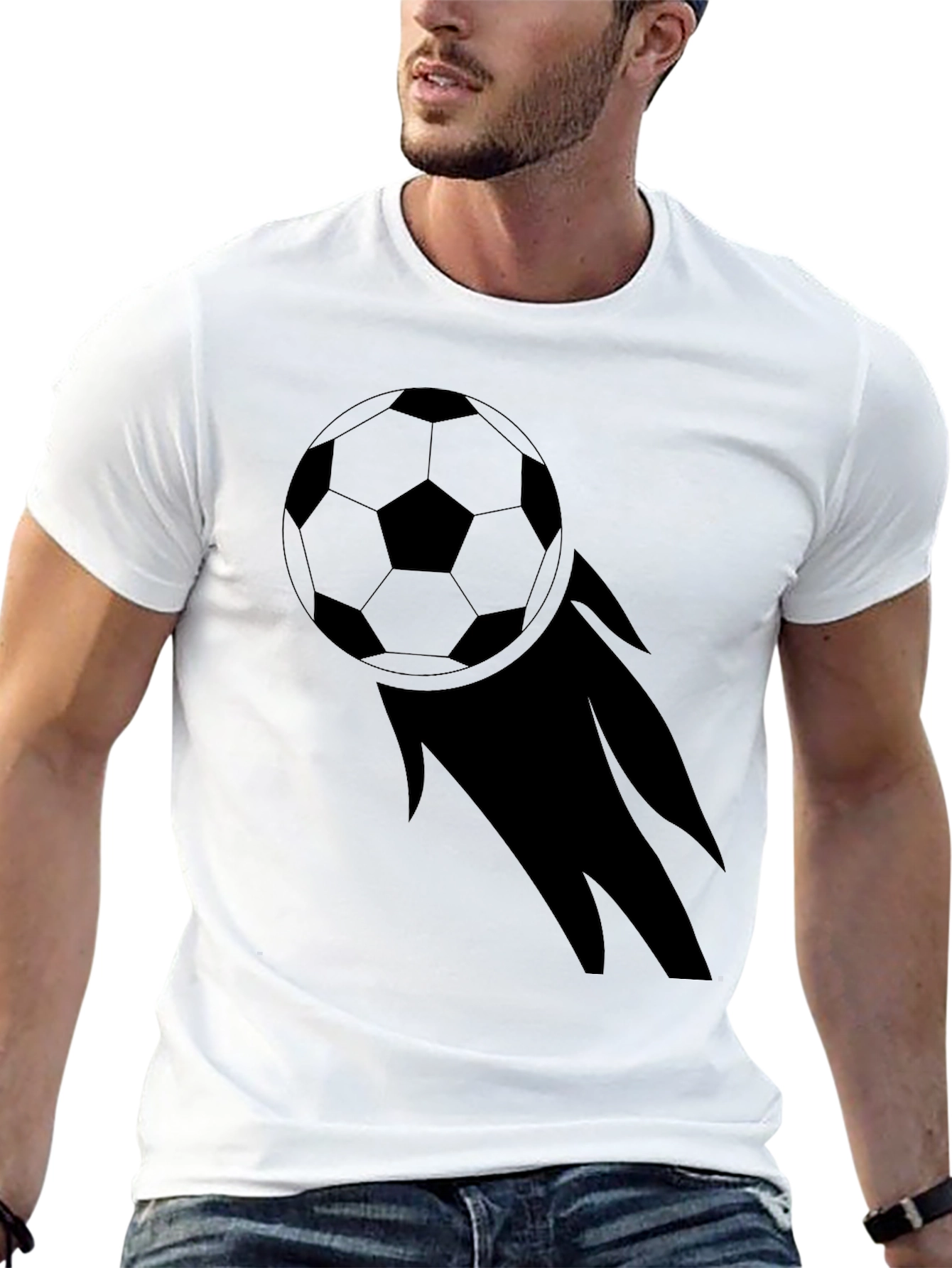 Soccer Ball Graphic Black Tee