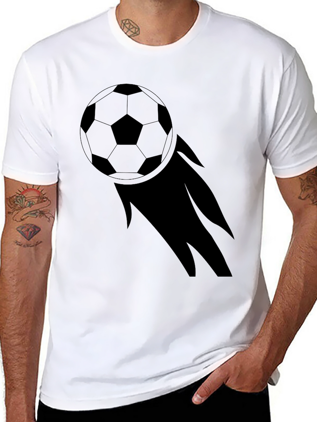 Soccer Ball Graphic Black Tee
