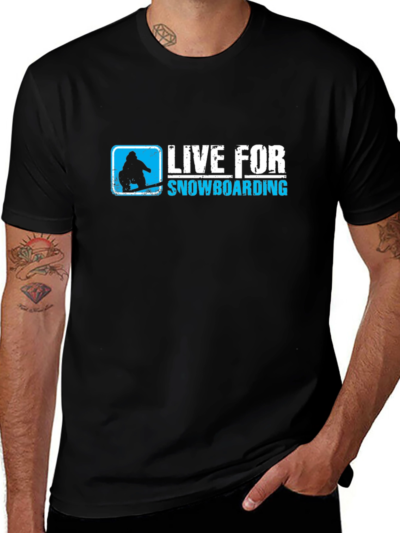 Live for Snowboarding Black T-Shirt