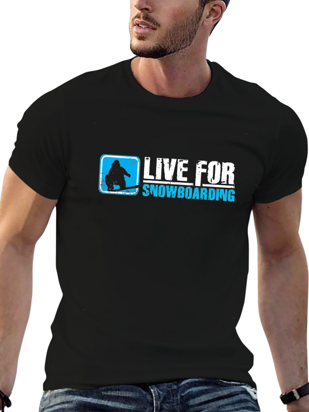 Live for Snowboarding Black T-Shirt