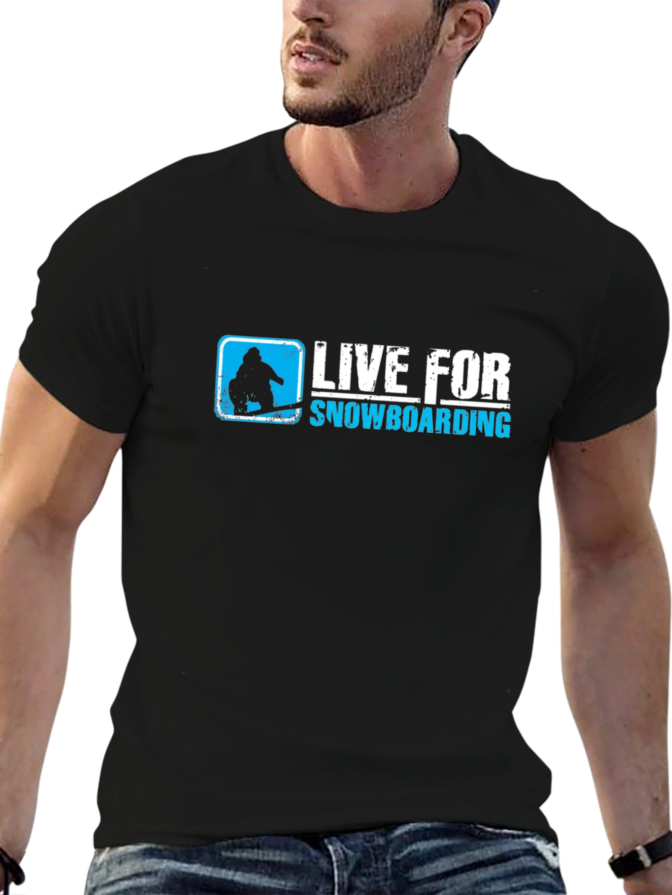 Live for Snowboarding Black T-Shirt