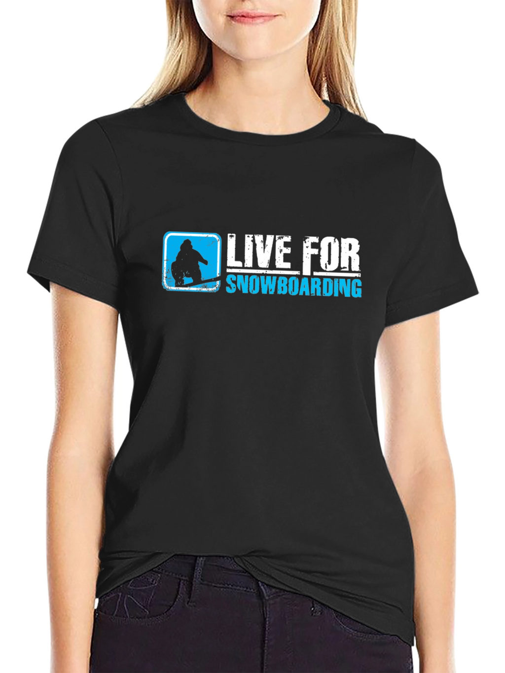 Live for Snowboarding Black T-Shirt