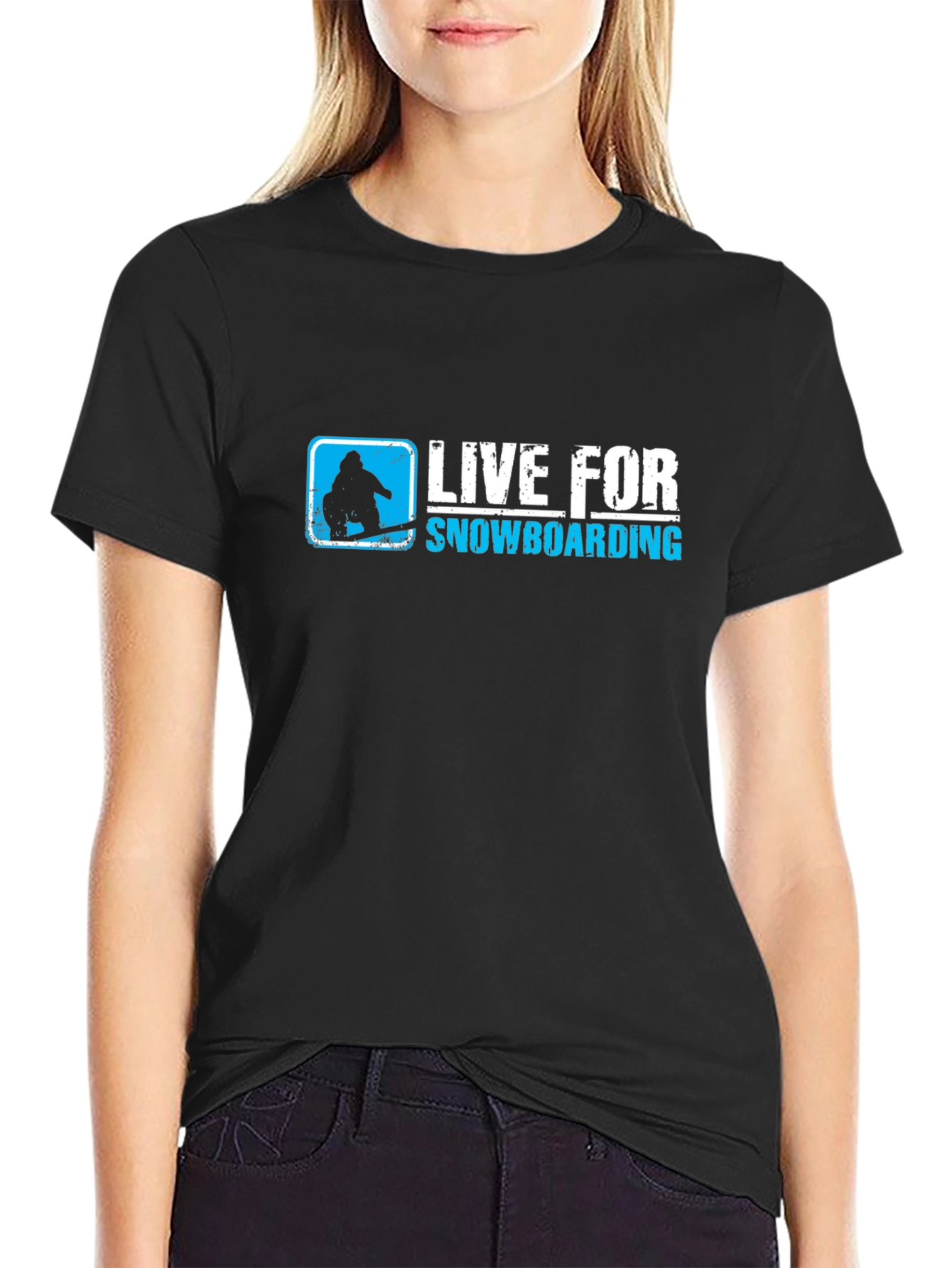 Live for Snowboarding Black T-Shirt