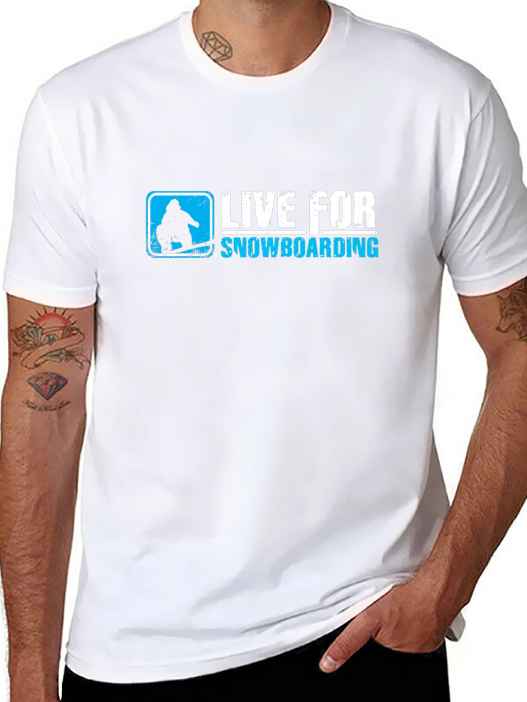 Live for Snowboarding Black T-Shirt