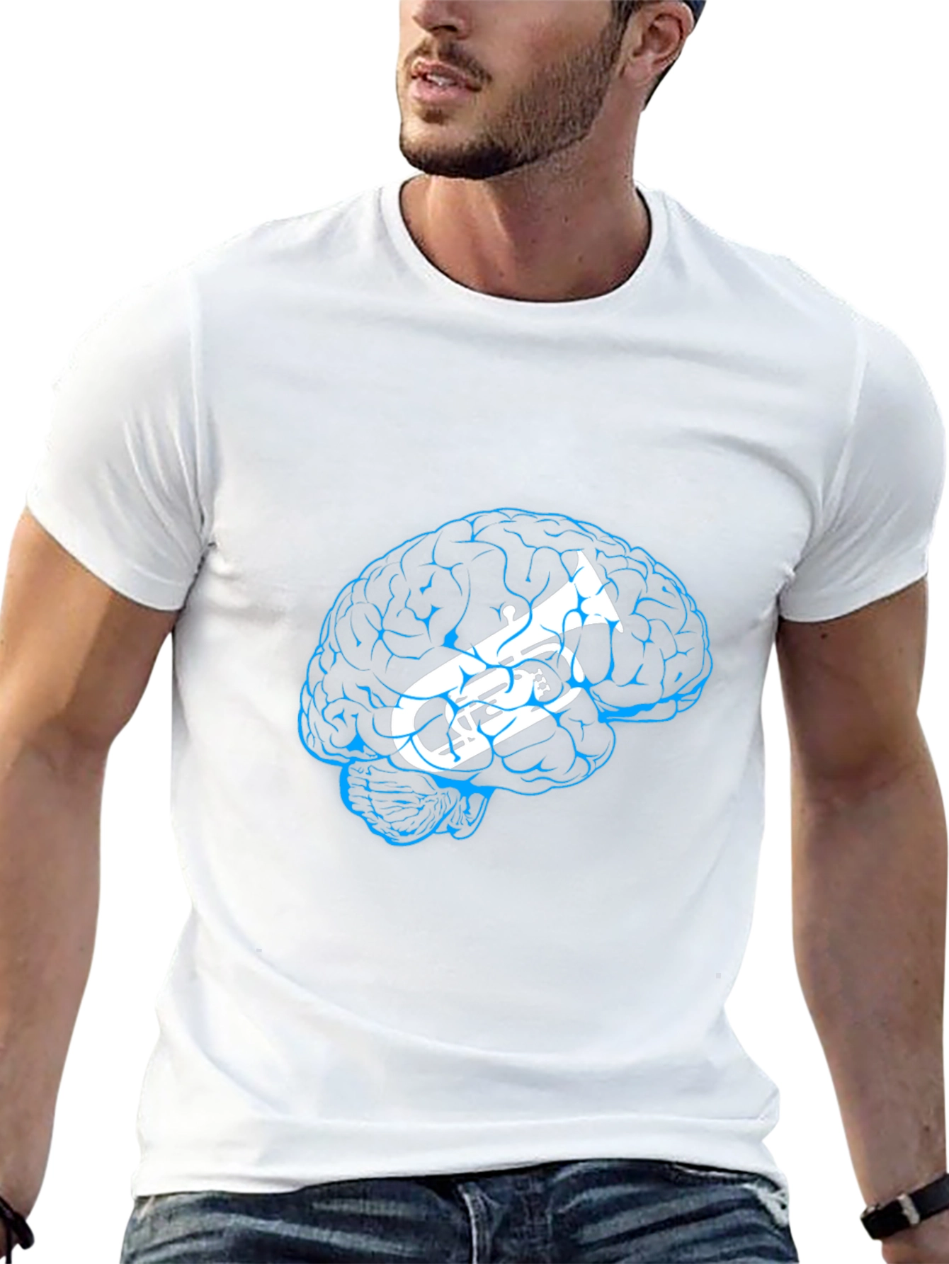 Musical Mind T-Shirt - Brain & Tuba Graphic Tee