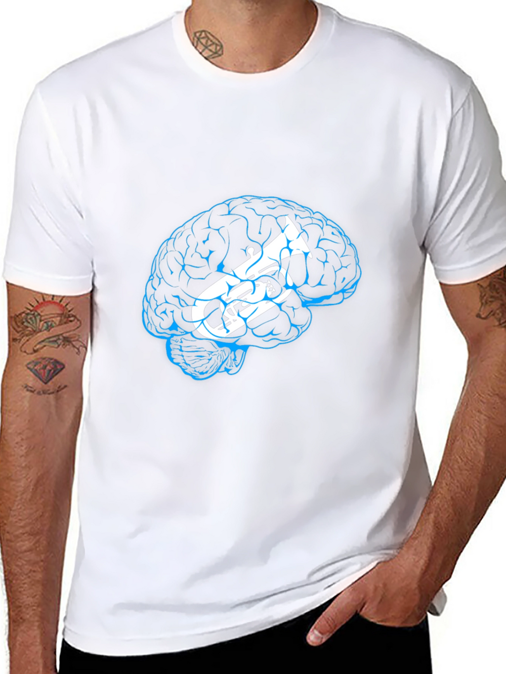Musical Mind T-Shirt - Brain & Tuba Graphic Tee
