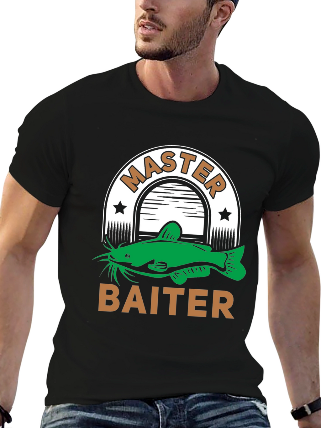 Master Baiter T-Shirt Fishing Humor Tee