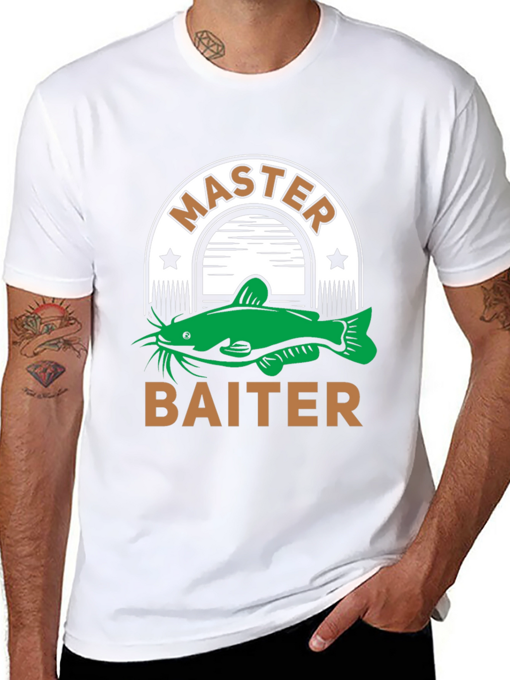 Master Baiter T-Shirt Fishing Humor Tee