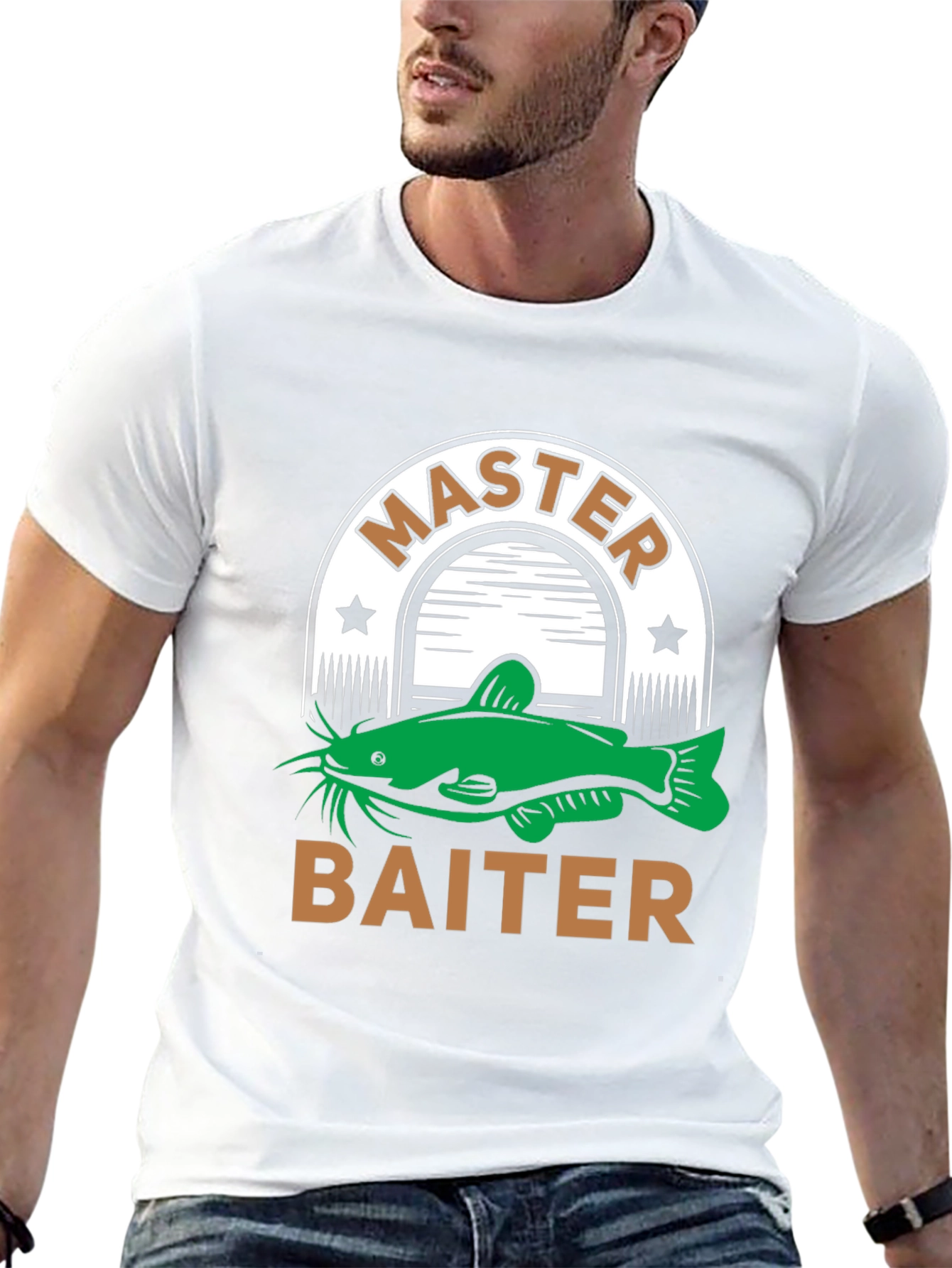 Master Baiter T-Shirt Fishing Humor Tee