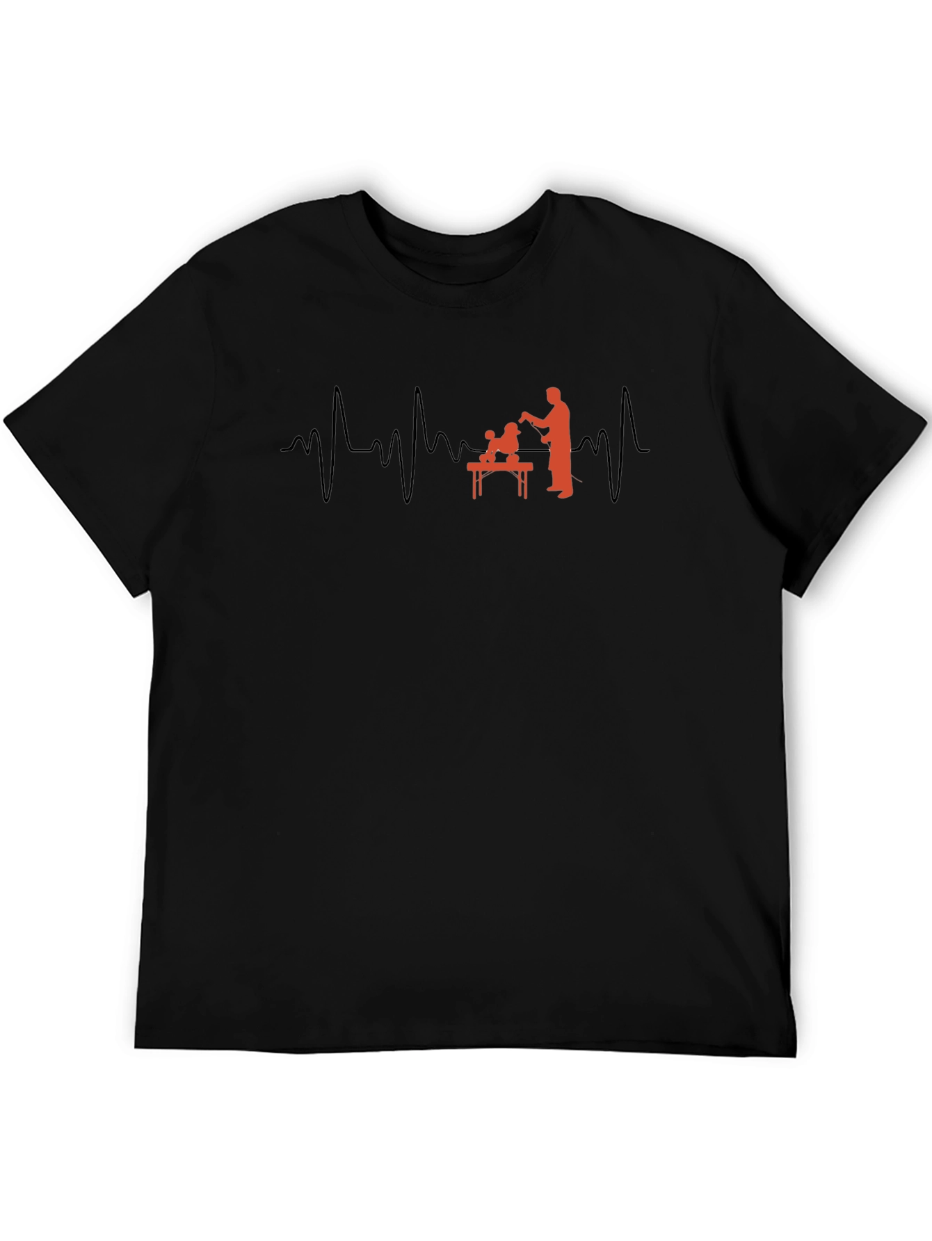 Dog Groomer Heartbeat Graphic T-Shirt