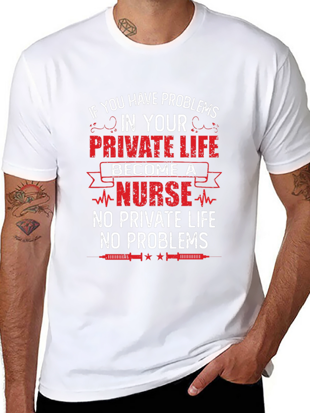 Nurse Life T-Shirt - No Private Life No Problems