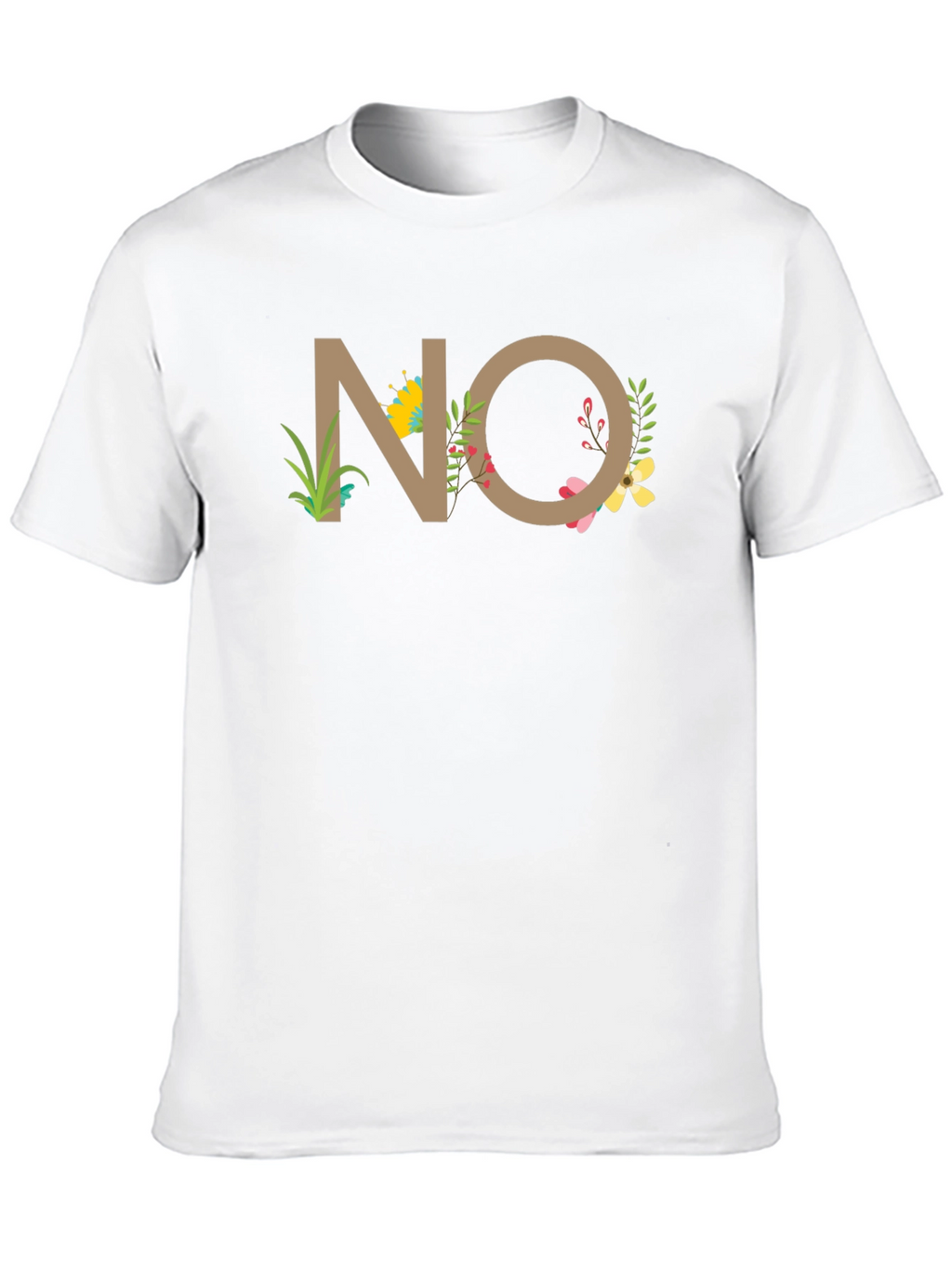 Floral NO Graphic T-Shirt