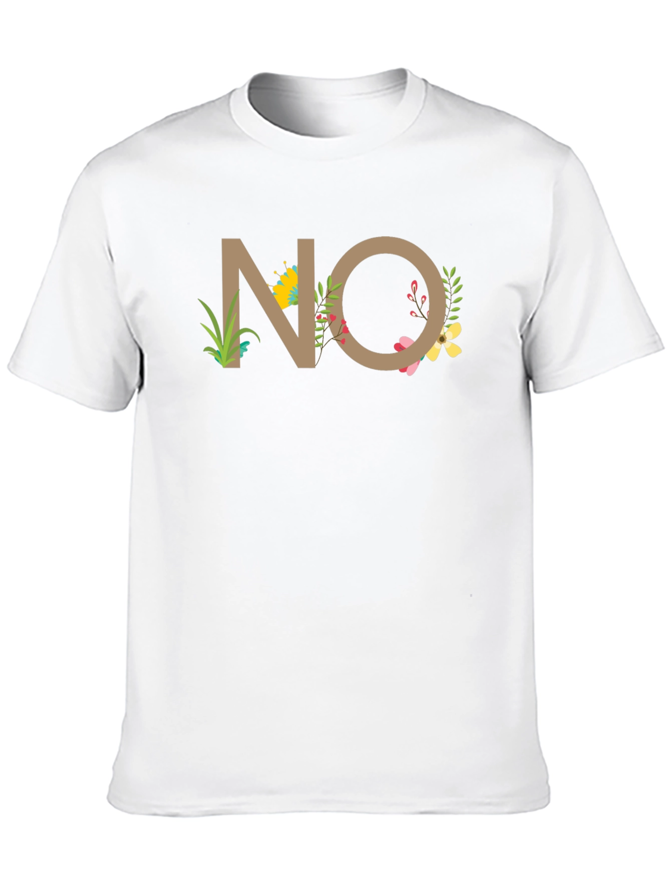 Floral NO Graphic T-Shirt