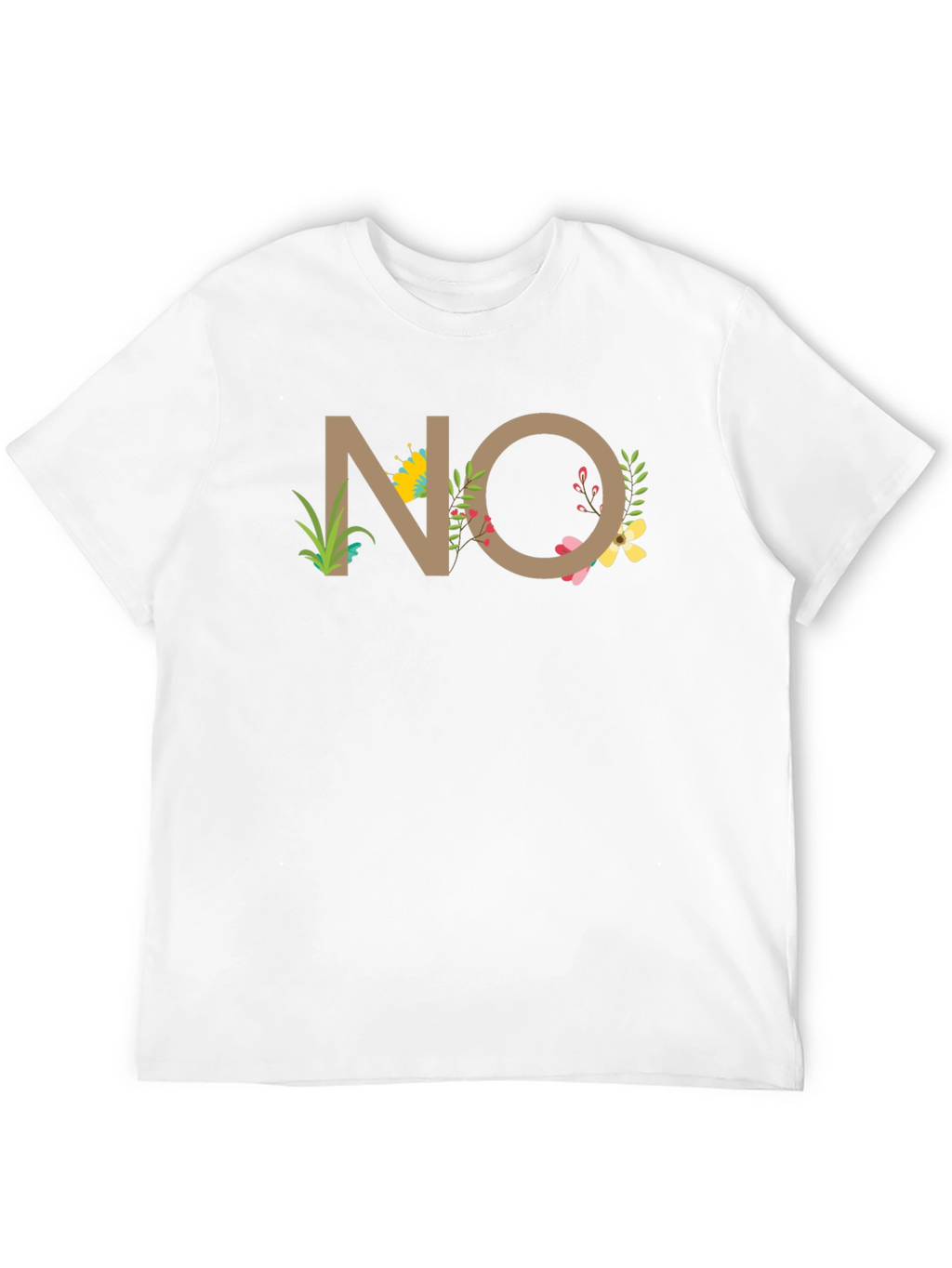 Floral NO Graphic T-Shirt