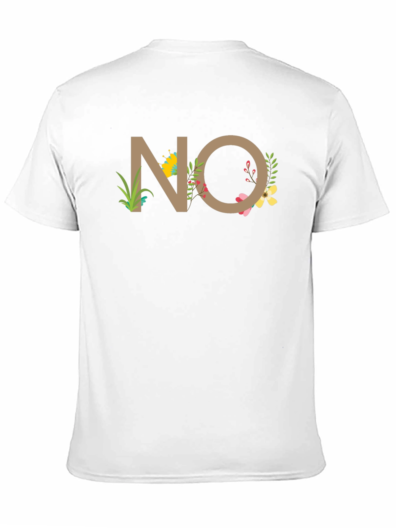 Floral NO Graphic T-Shirt