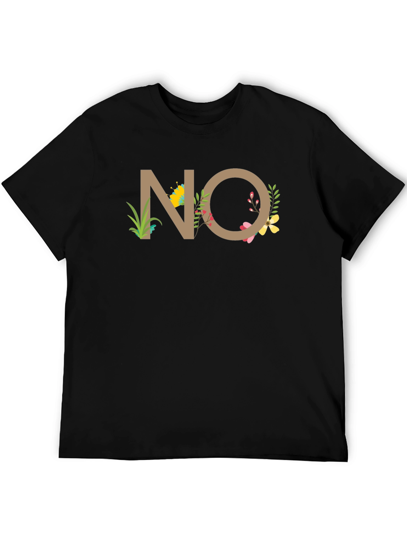 Floral NO Graphic T-Shirt