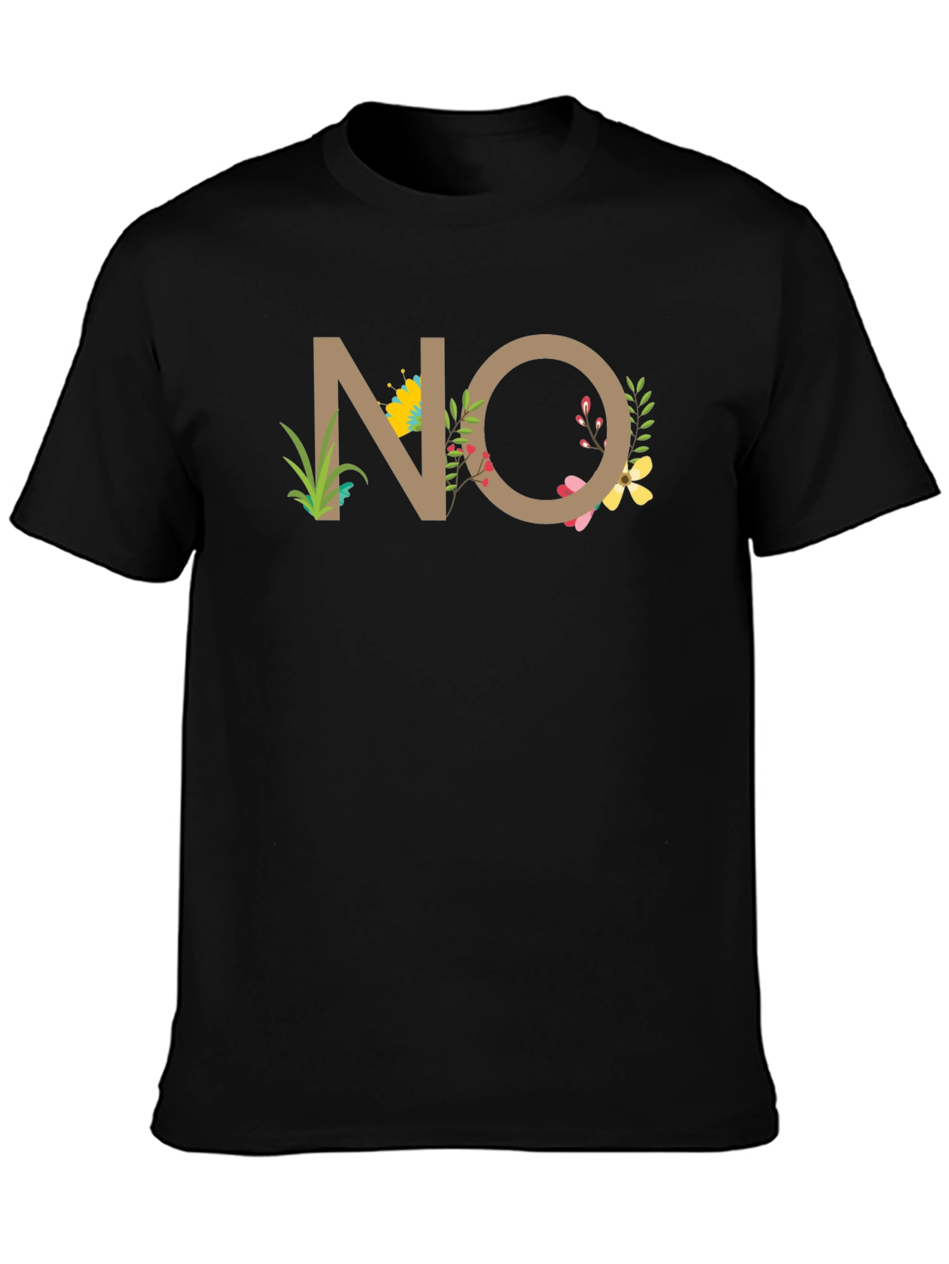 Floral NO Graphic T-Shirt