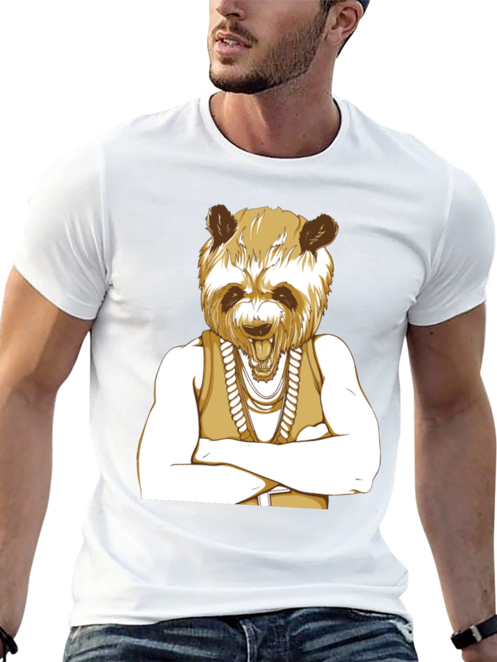 Panda Rapper Graphic Tee