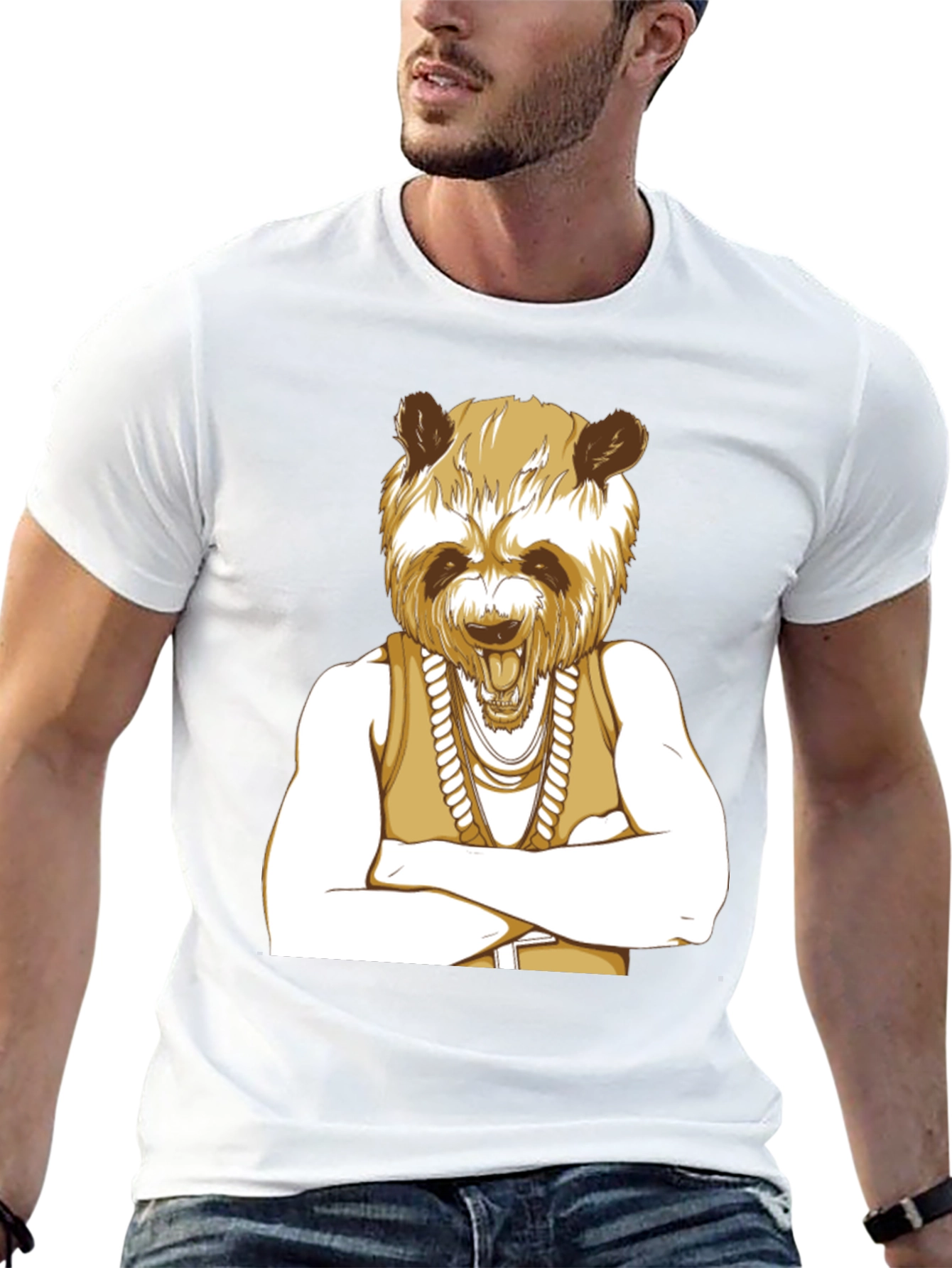Panda Rapper Graphic Tee