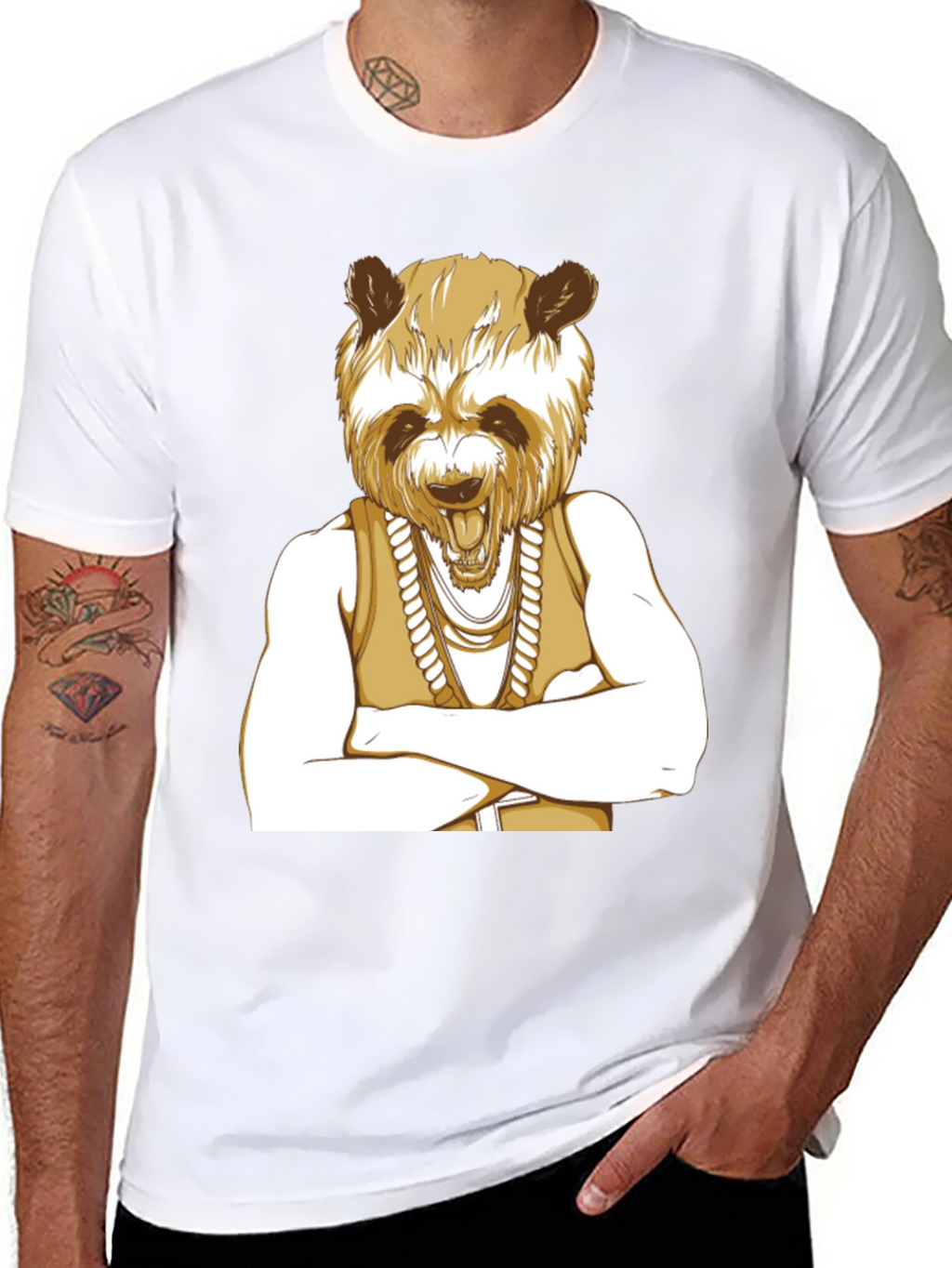 Panda Rapper Graphic Tee
