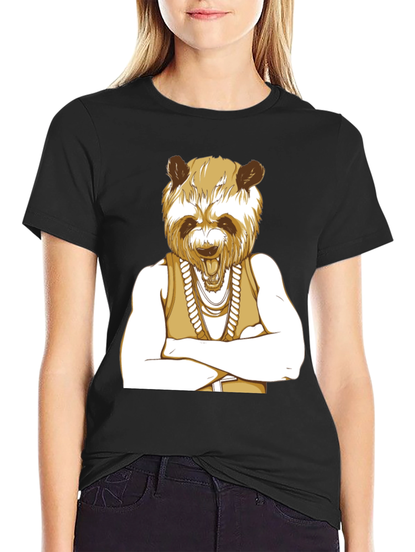 Panda Rapper Graphic Tee
