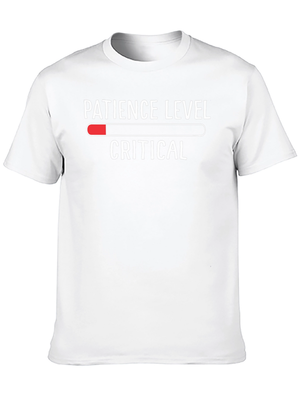 Patience Level Critical Mens Black T-Shirt