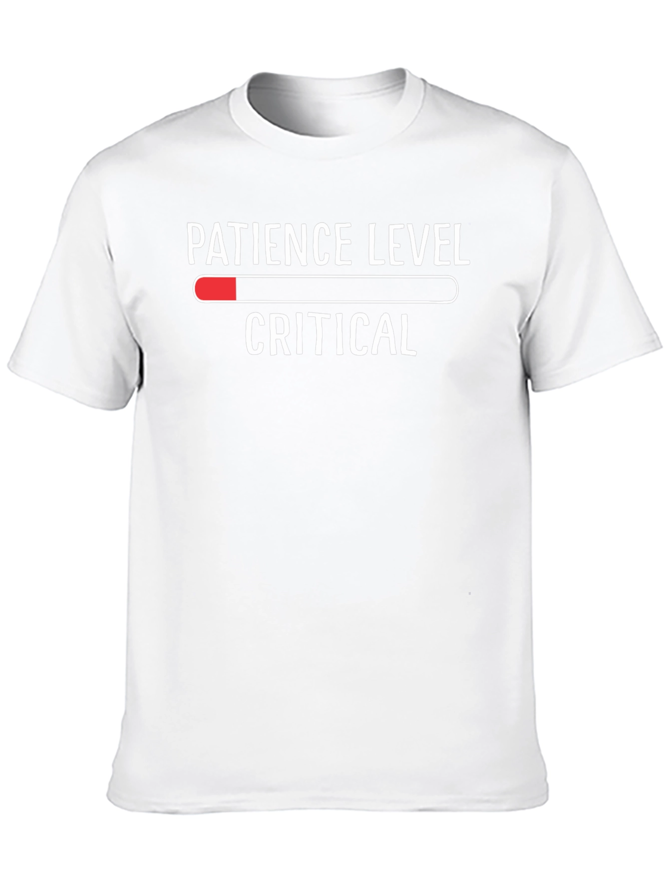 Patience Level Critical Mens Black T-Shirt