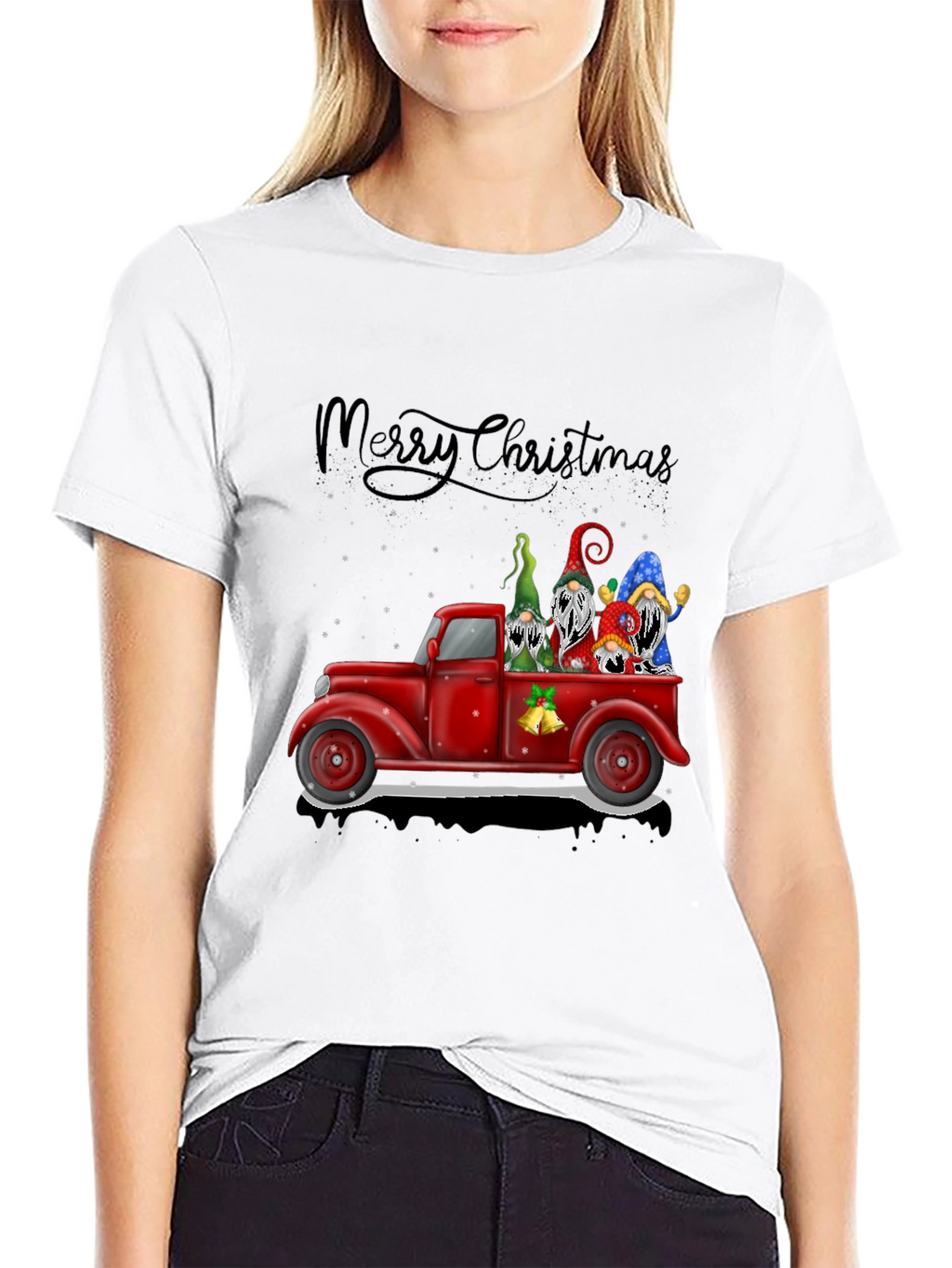 Merry Christmas Truck Gnomes Tee