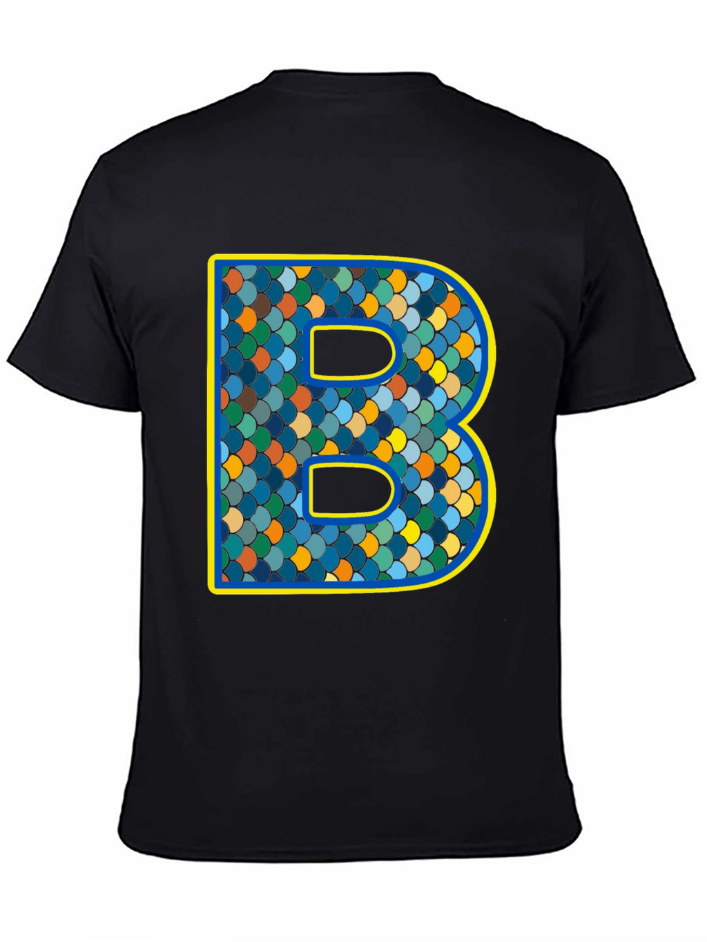 Scales B Initial T-Shirt - Personalized Alphabet Design