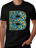 Scales B Initial T-Shirt - Personalized Alphabet Design
