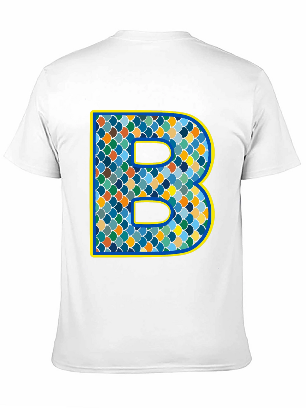 Scales B Initial T-Shirt - Personalized Alphabet Design