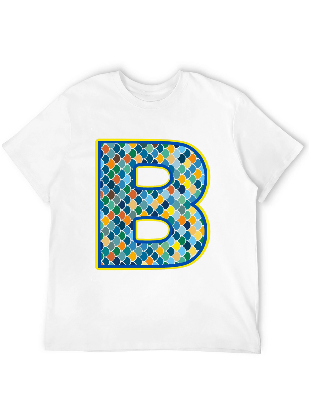 Scales B Initial T-Shirt - Personalized Alphabet Design
