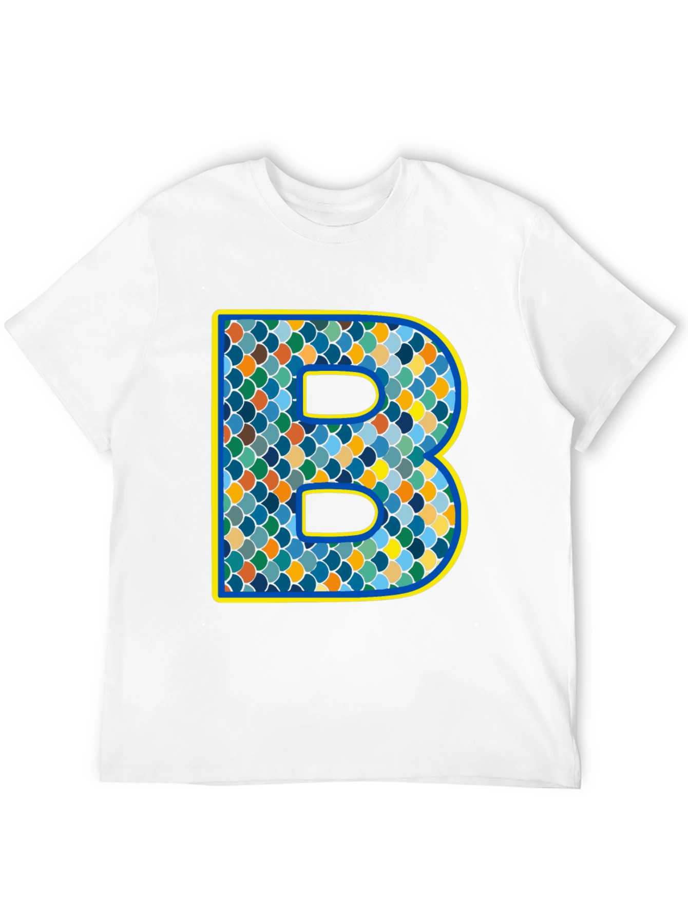 Scales B Initial T-Shirt - Personalized Alphabet Design