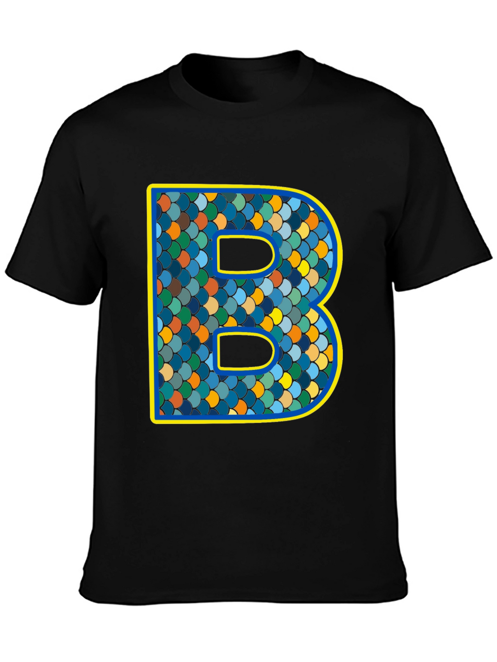 Scales B Initial T-Shirt - Personalized Alphabet Design