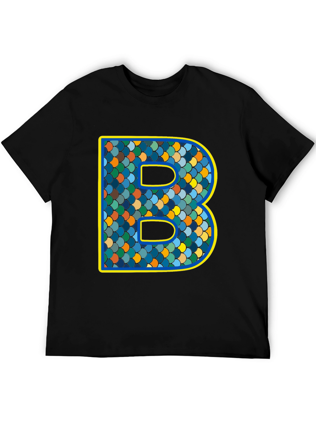 Scales B Initial T-Shirt - Personalized Alphabet Design