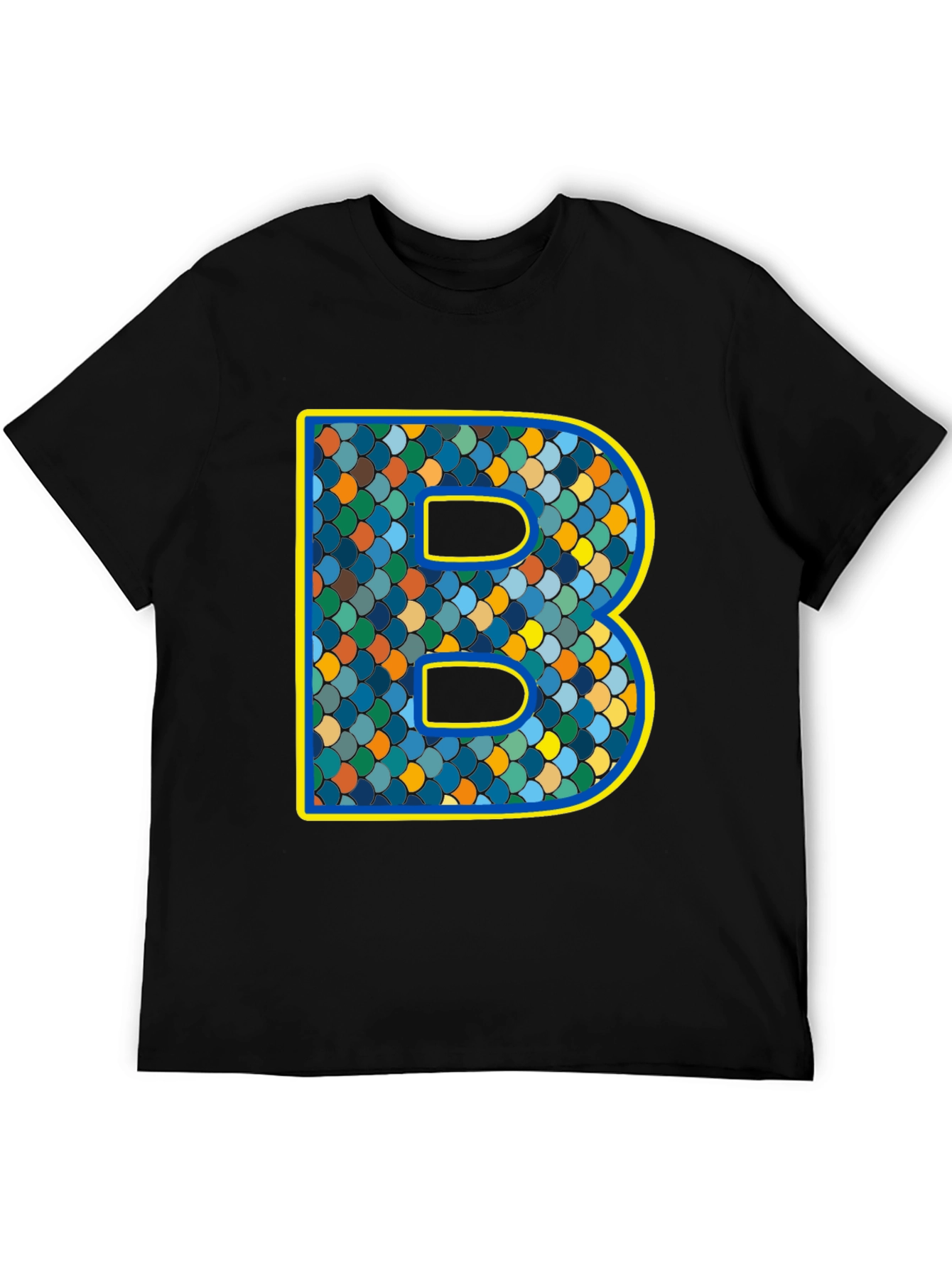 Scales B Initial T-Shirt - Personalized Alphabet Design