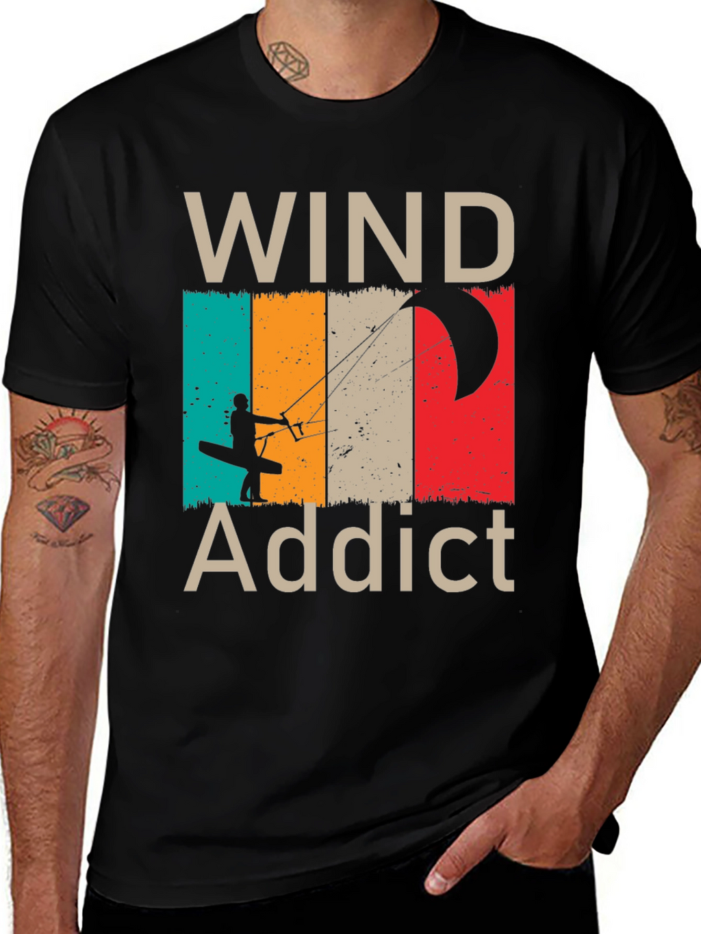 Wind Addict T-Shirt - Kiteboarding Design
