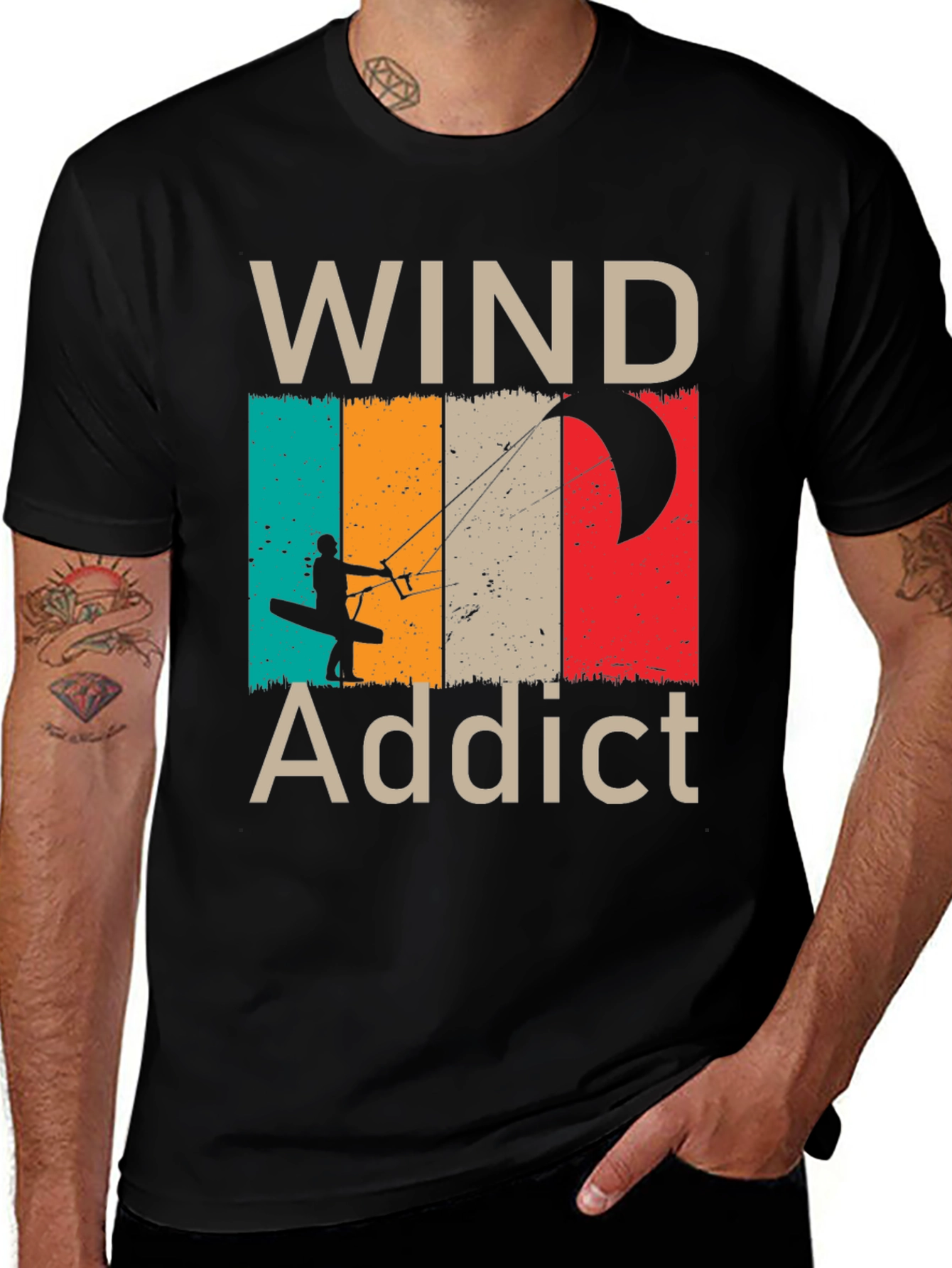 Wind Addict T-Shirt - Kiteboarding Design