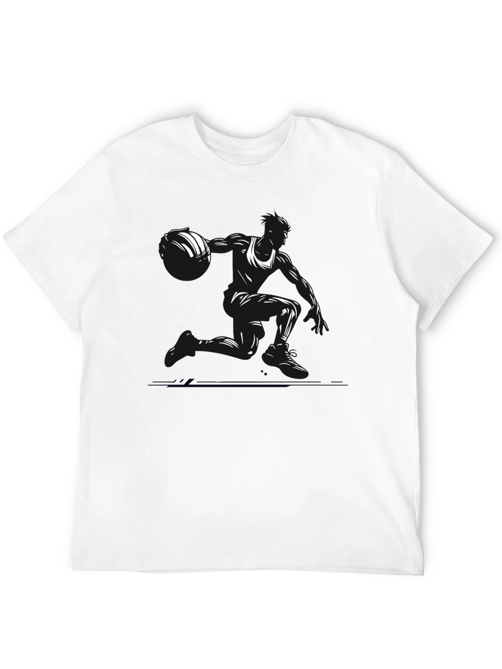 Black Basketball Player Graphic Tee