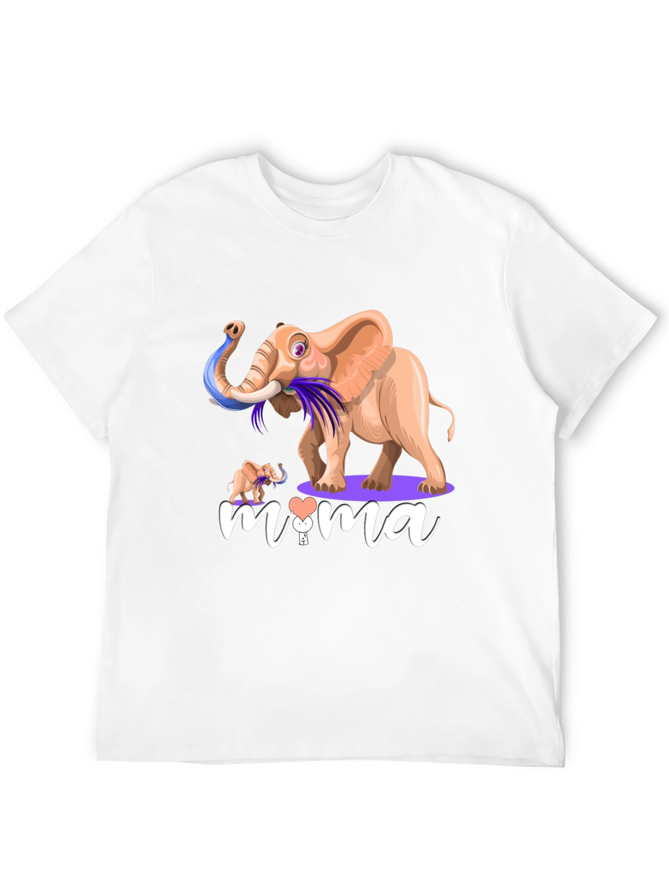 Elephant Mama Graphic T-Shirt - Unisex Black Tee