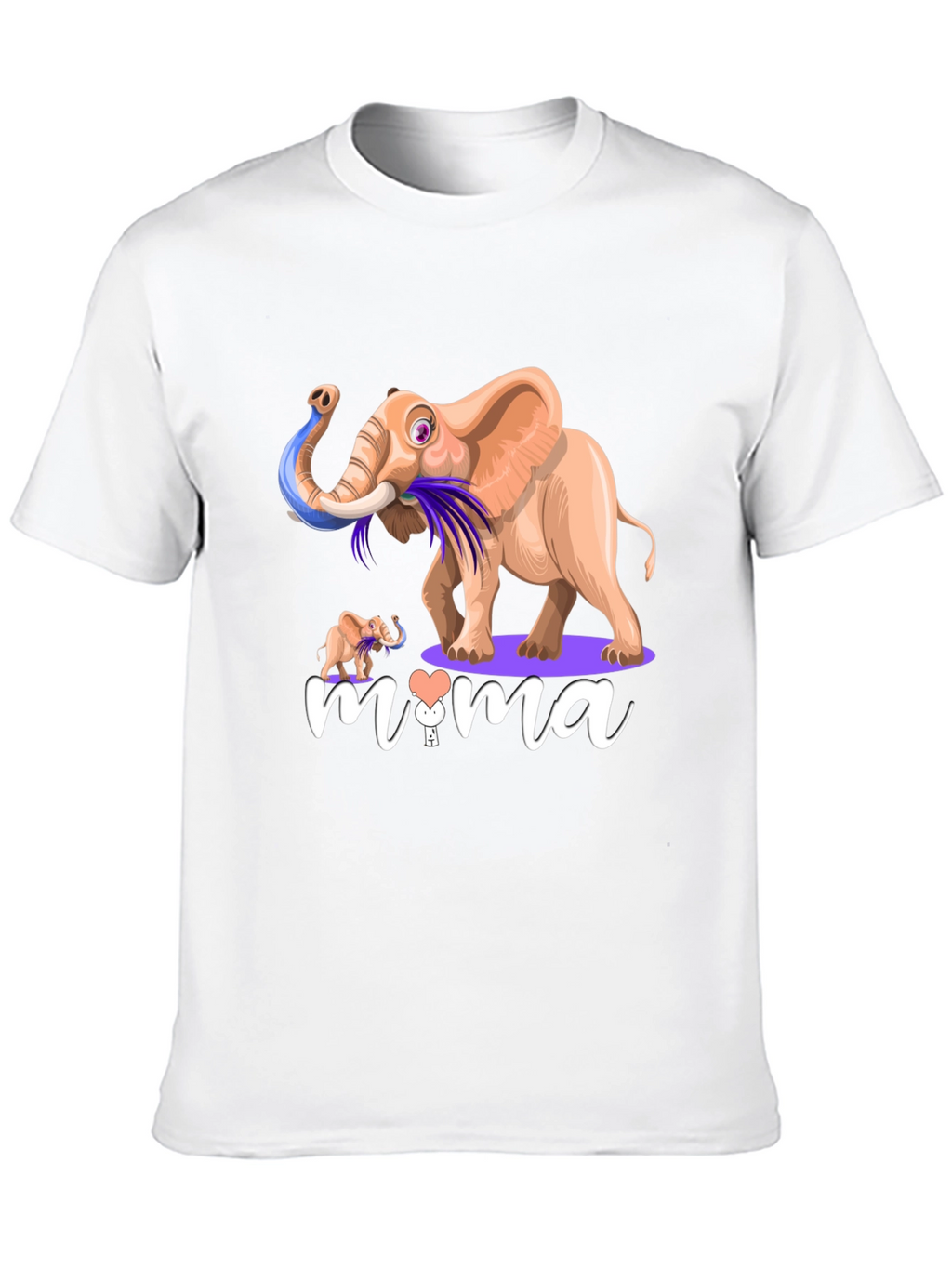 Elephant Mama Graphic T-Shirt - Unisex Black Tee