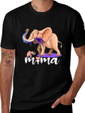 Elephant Mama Graphic T-Shirt - Unisex Black Tee