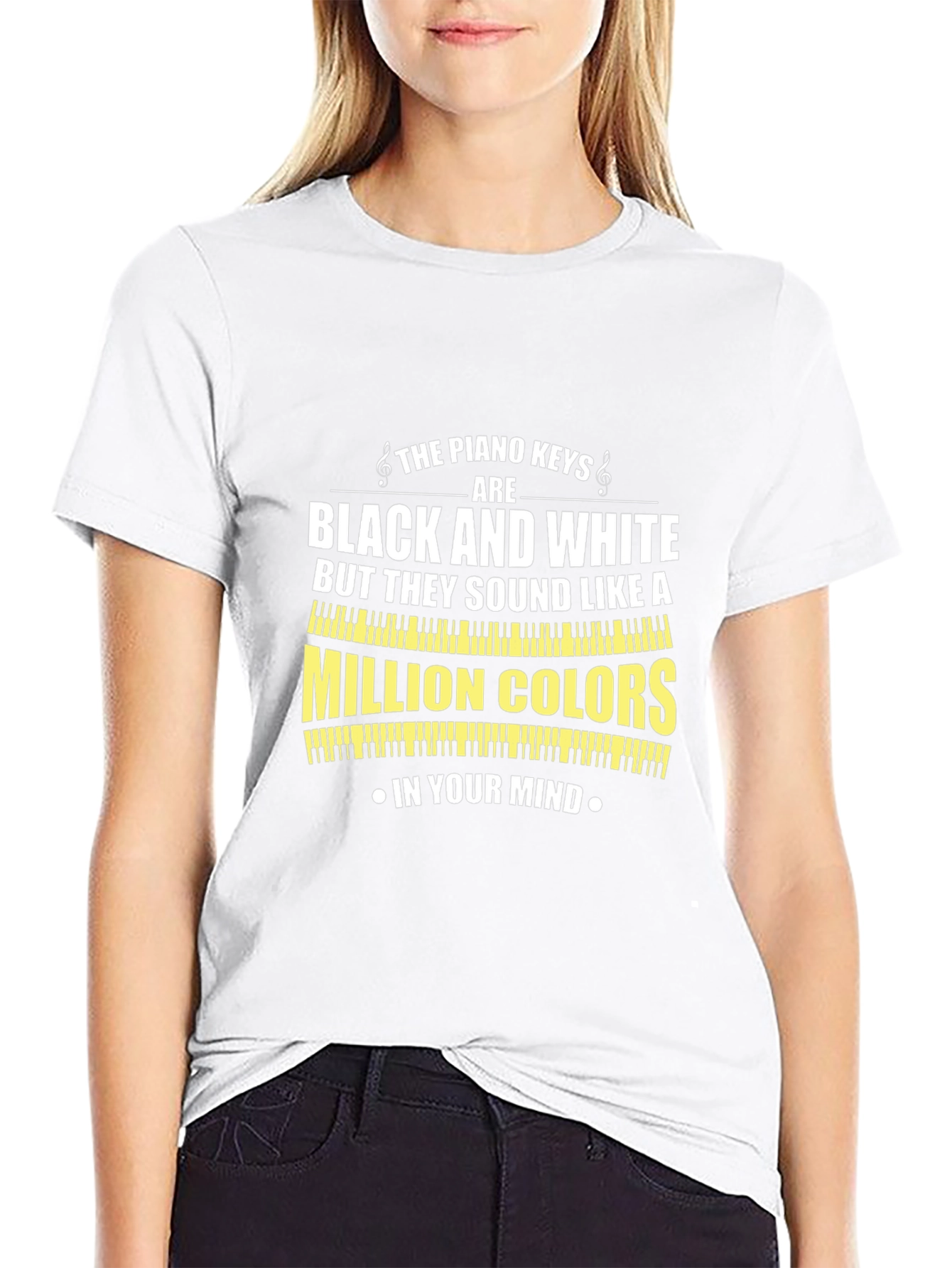 Piano Keys Black and White T-Shirt