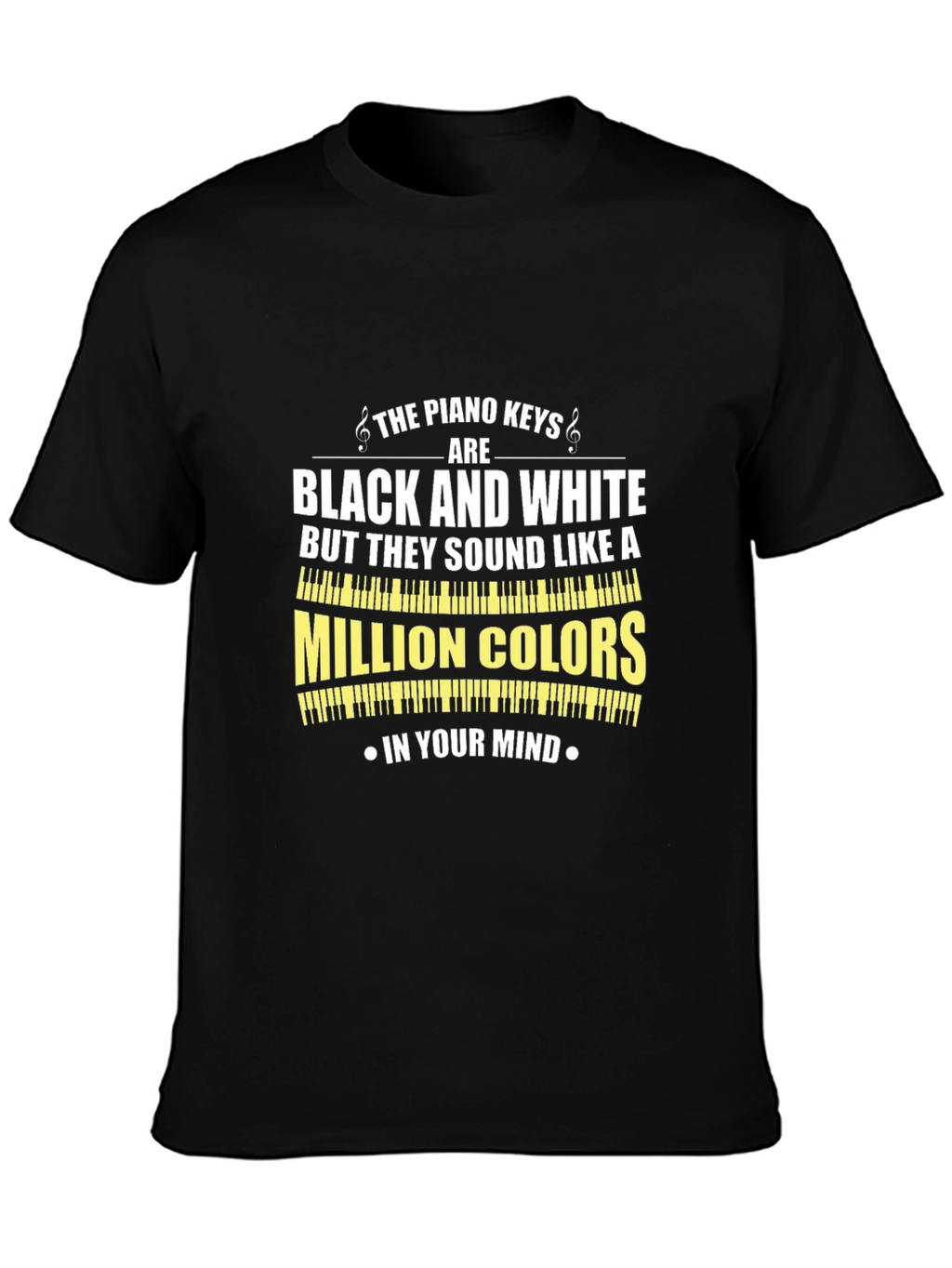 Piano Keys Black and White T-Shirt