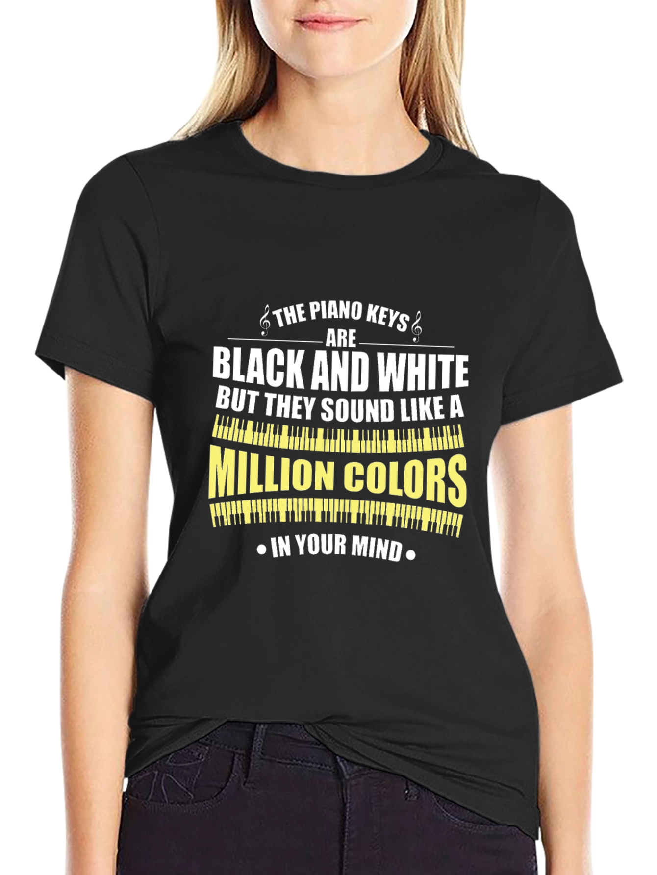 Piano Keys Black and White T-Shirt