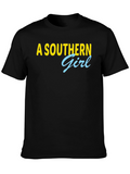 A Southern Girl Tee - Black Crew Neck