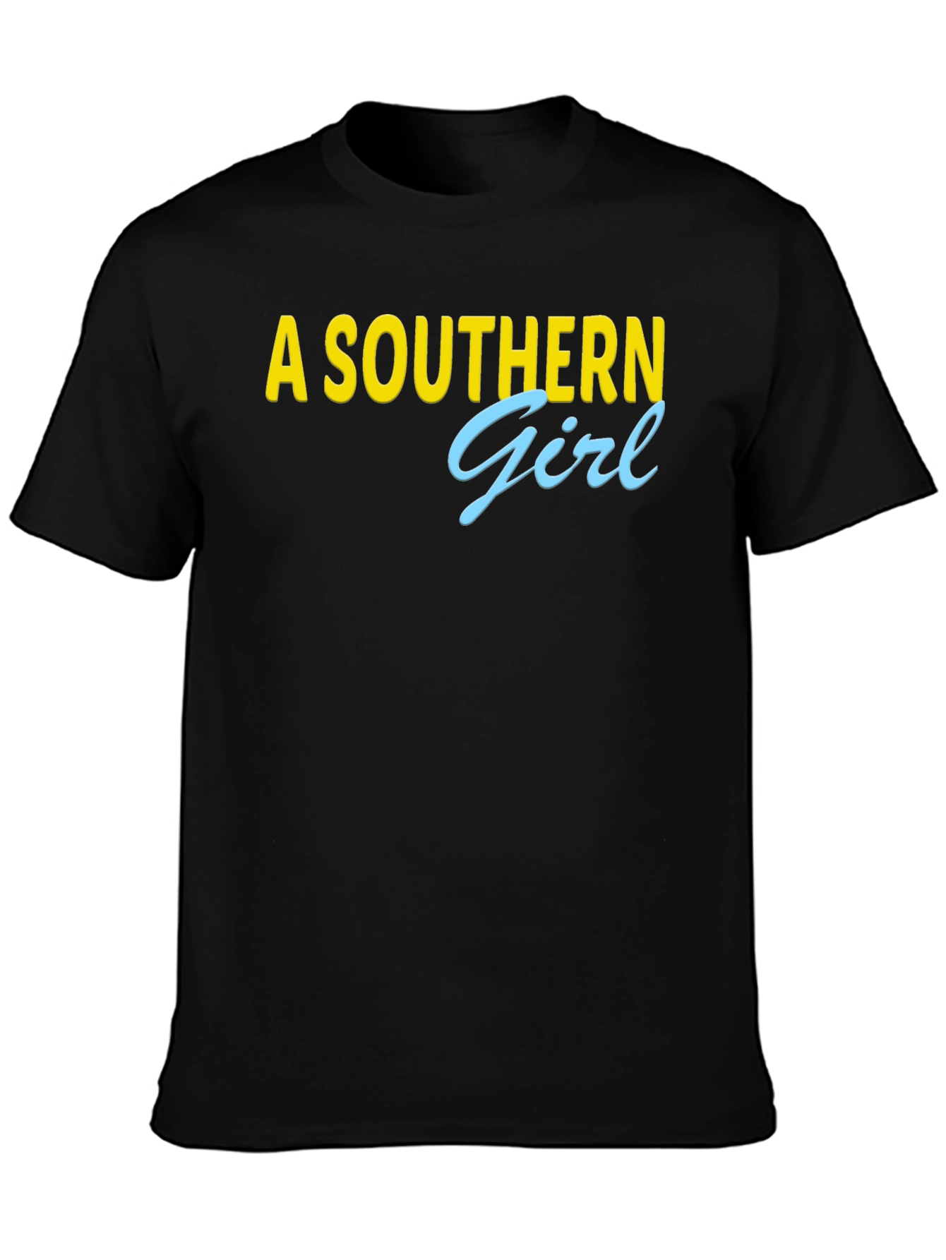 A Southern Girl Tee - Black Crew Neck