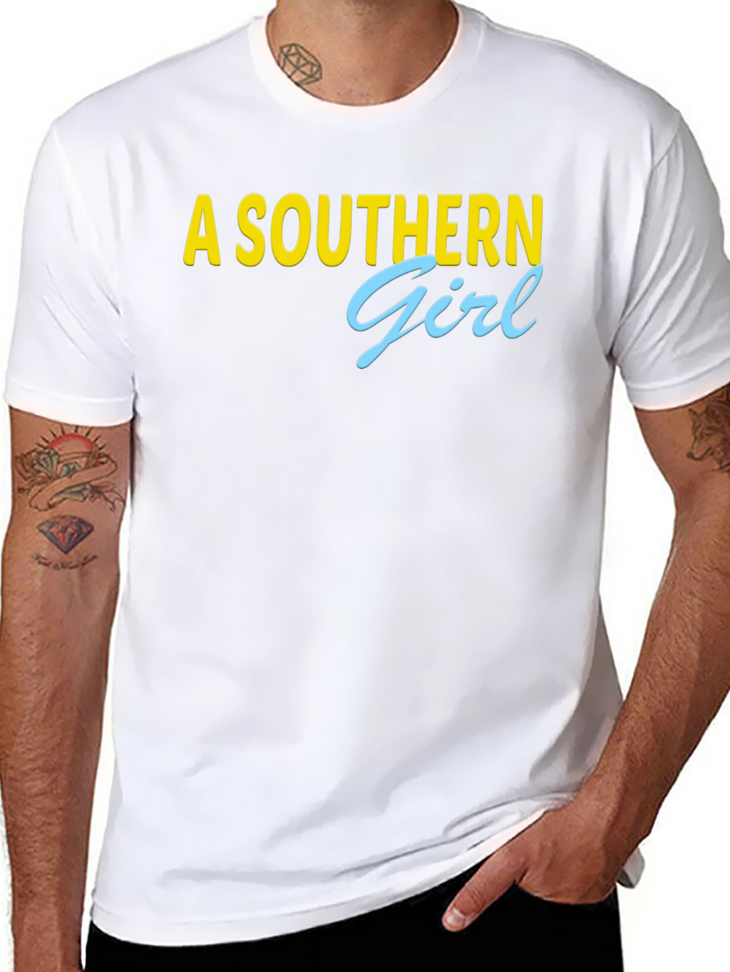 A Southern Girl Tee - Black Crew Neck