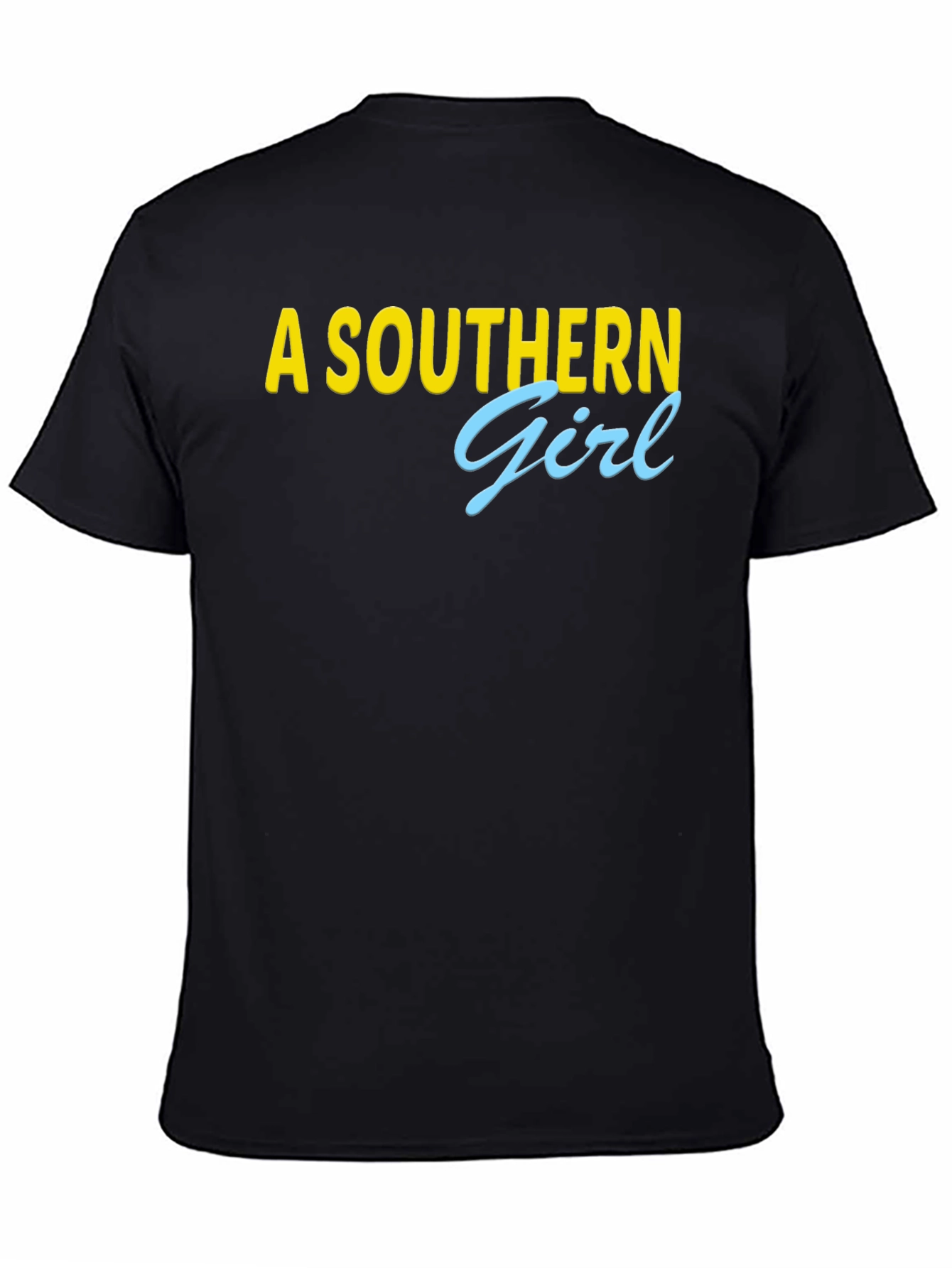 A Southern Girl Tee - Black Crew Neck