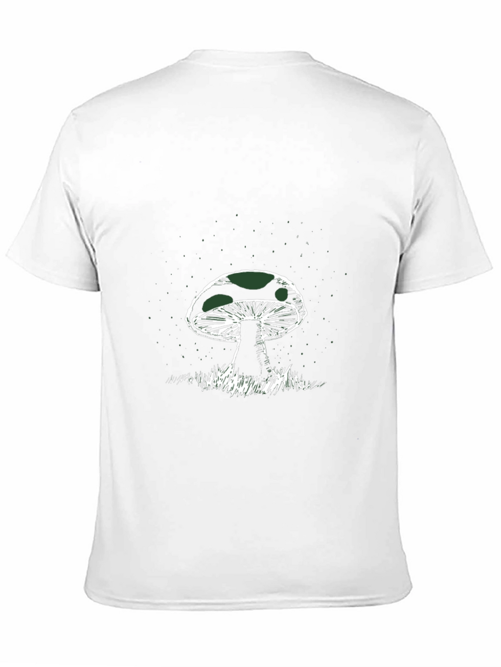 Mushroom Graphic Tee - Black Cotton T-Shirt